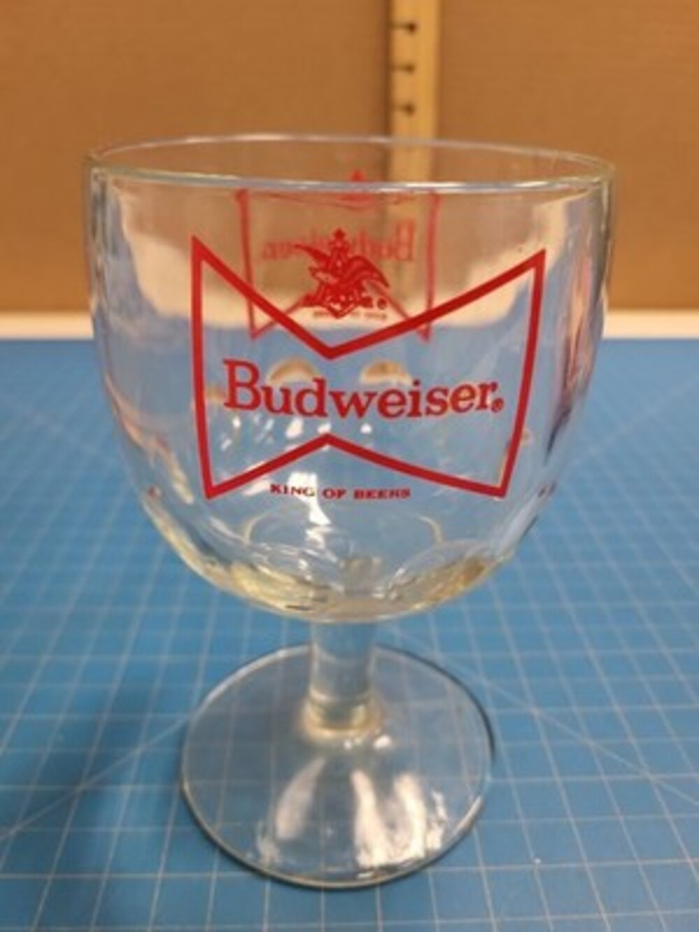 Budweiser King of Beers Chalice Glass Collectible Barware Beer Glassware Pub
